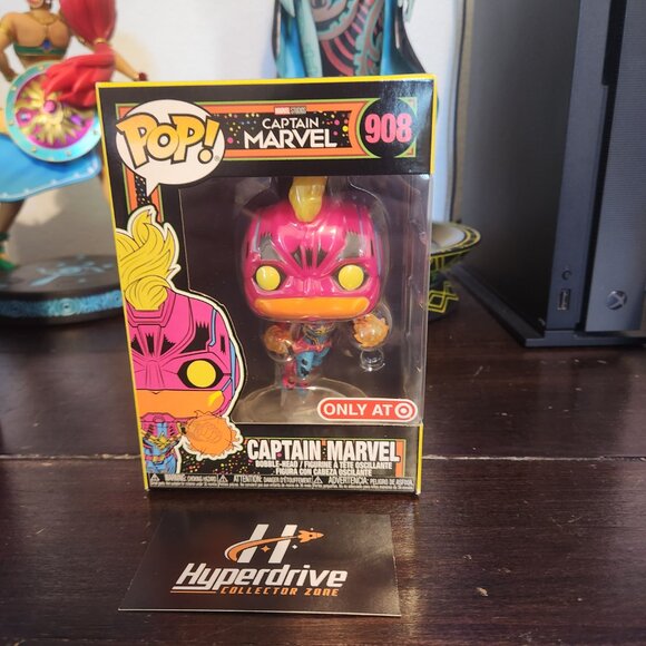 Captain Marvel Blacklight Funko Pop! Vinyl Figure #908 - Picture 1 of 8